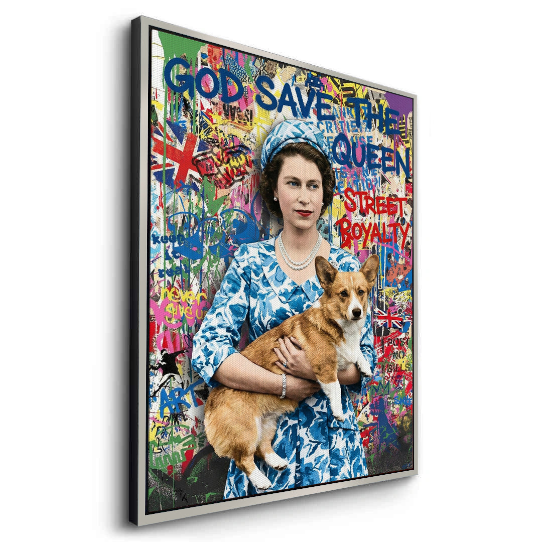 2Queen Elizabeth II Graffiti - Canvas