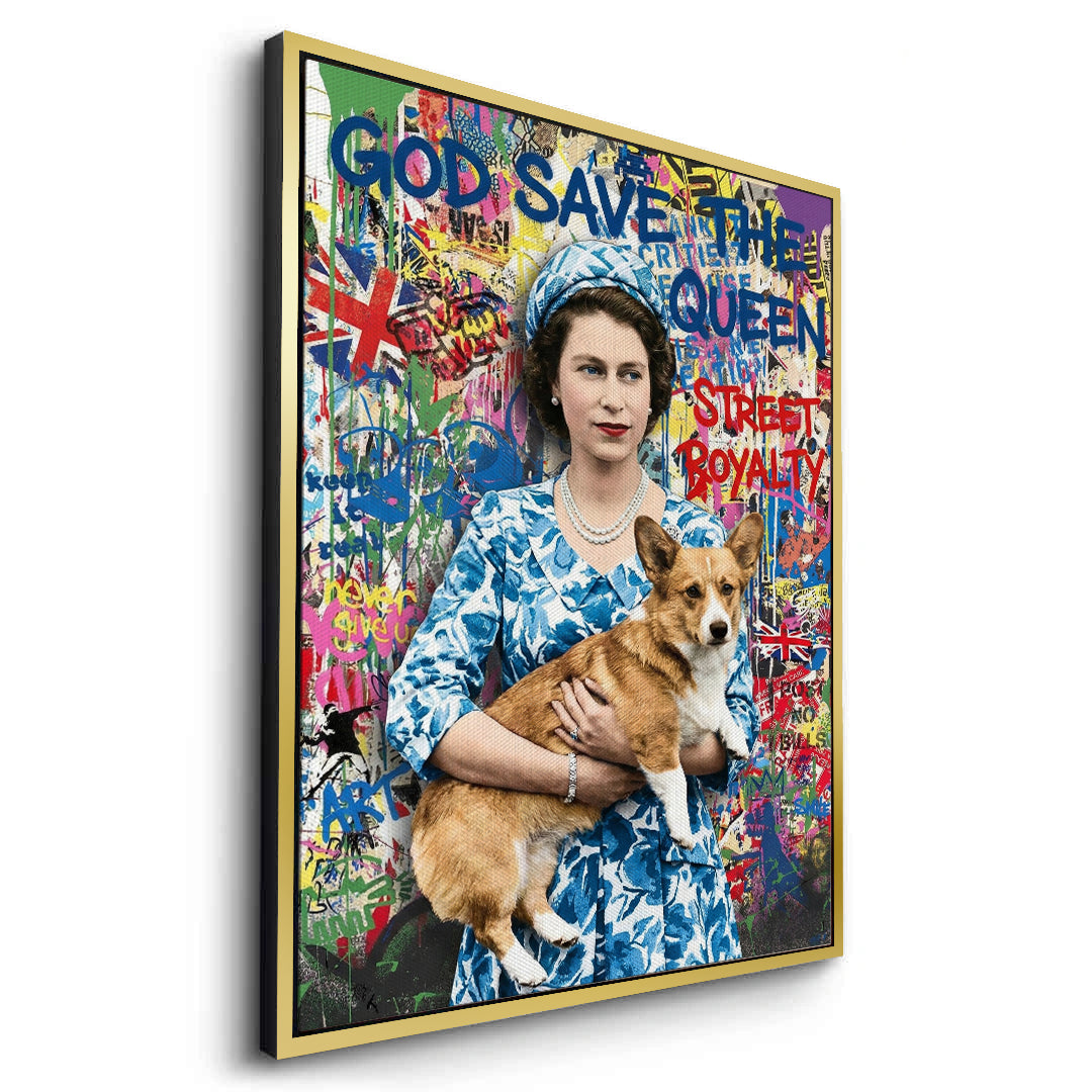 2Queen Elizabeth II Graffiti - Canvas