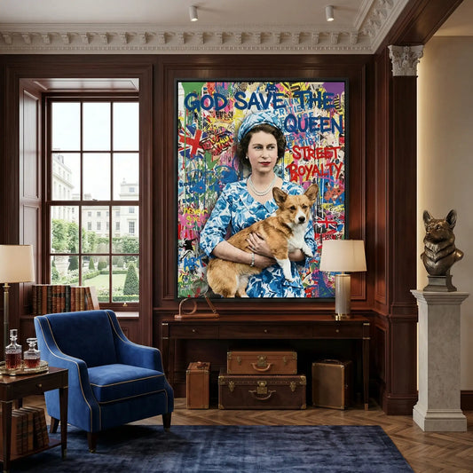 Queen Elizabeth II Graffiti - Canvas