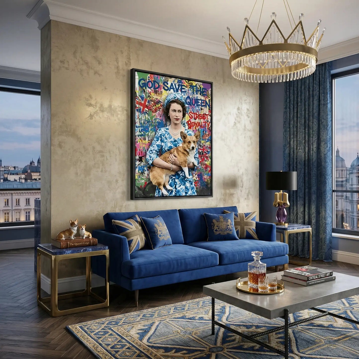 2Queen Elizabeth II Graffiti - Canvas