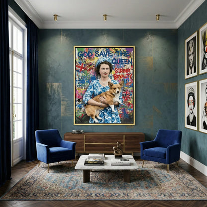 Queen Elizabeth II Graffiti - Canvas