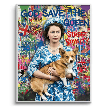 Queen Elizabeth II Graffiti - Fine Art