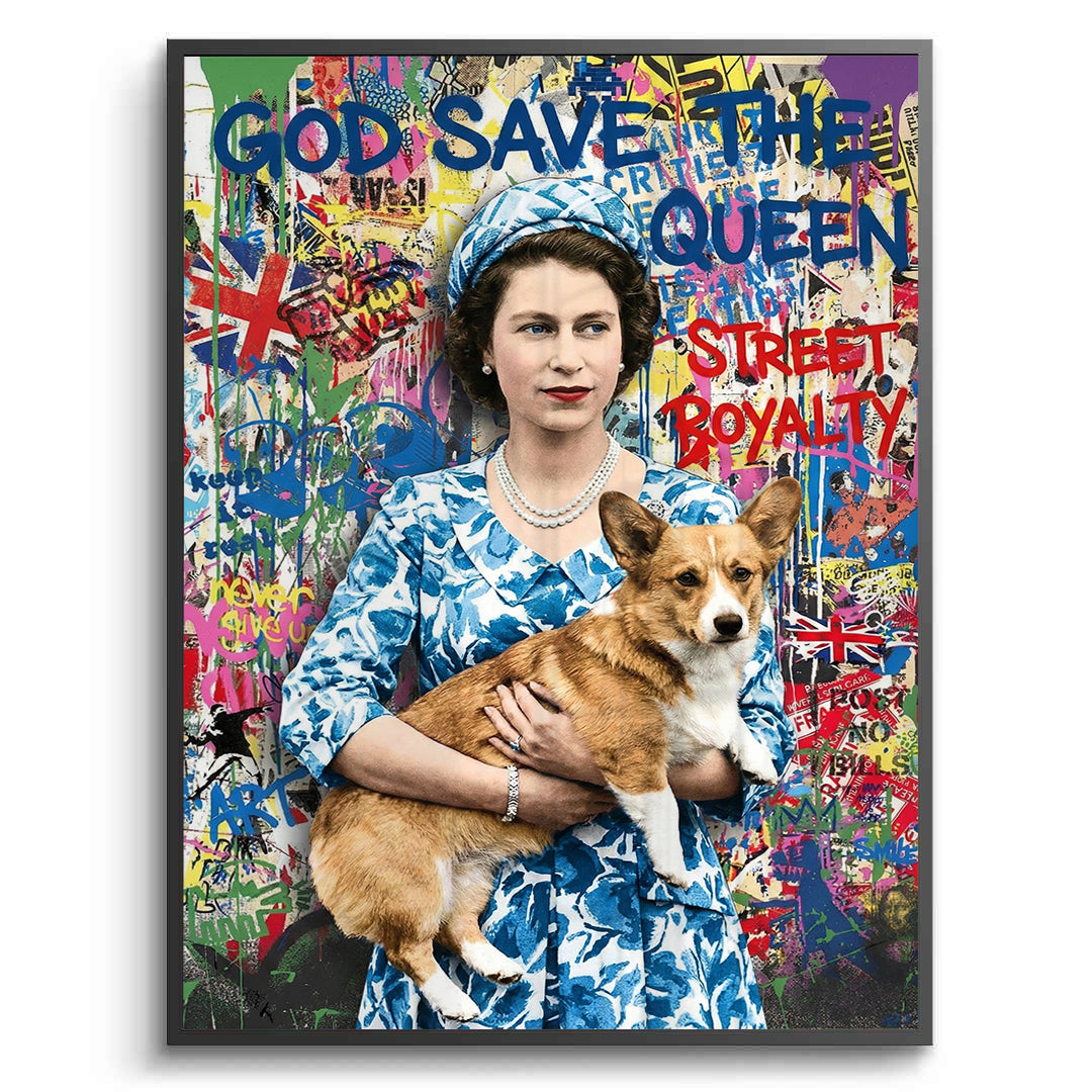 2Queen Elizabeth II Graffiti - Fine Art