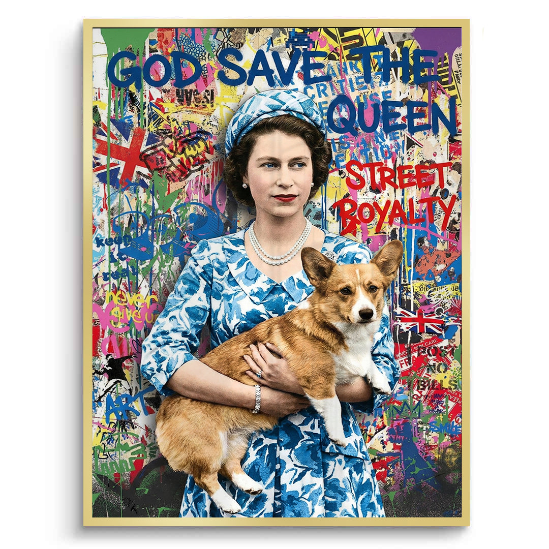 2Queen Elizabeth II Graffiti - Fine Art