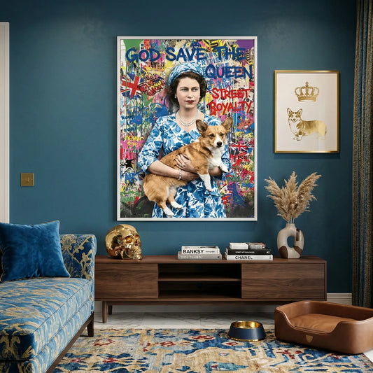 Queen Elizabeth II Graffiti - Fine Art