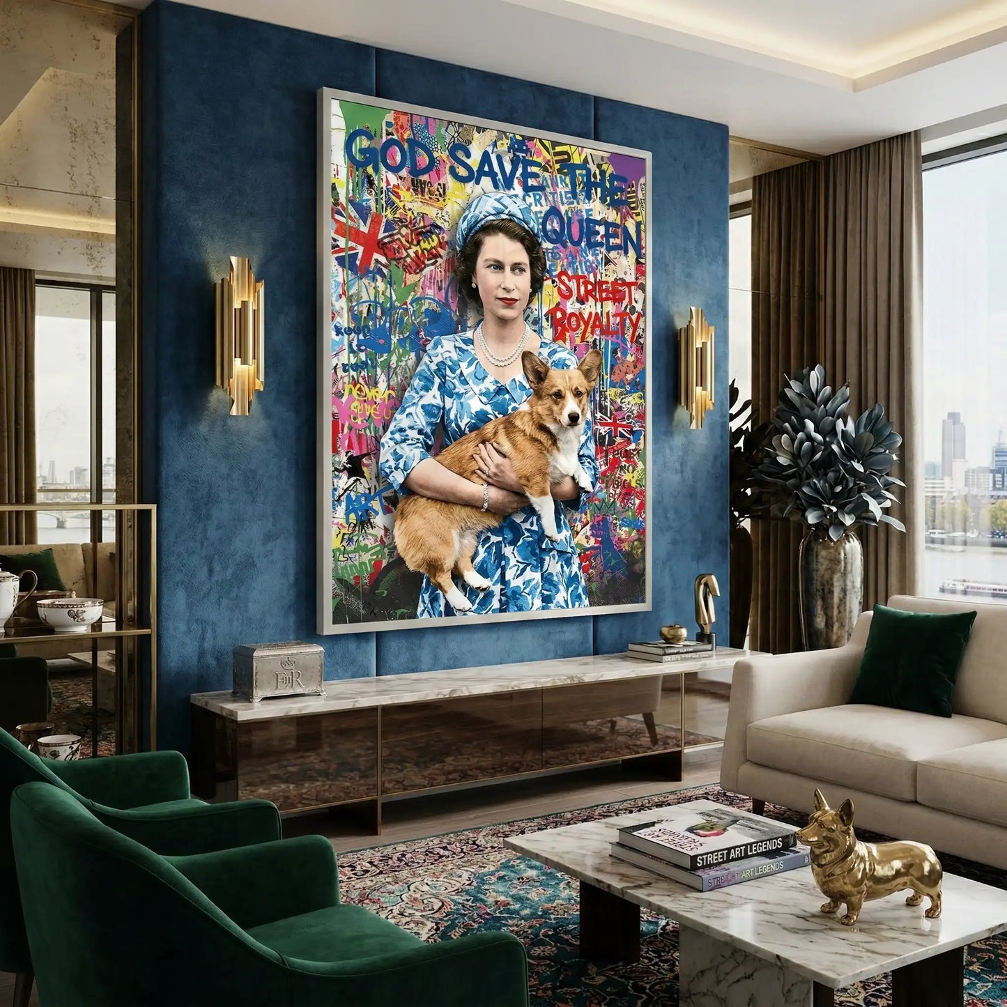 2Queen Elizabeth II Graffiti - Fine Art