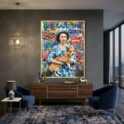 Queen Elizabeth II Graffiti - Fine Art