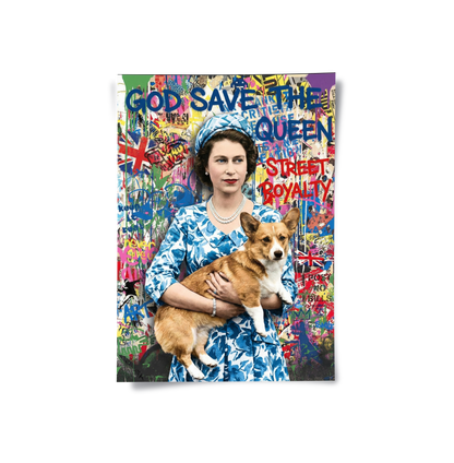 Queen Elizabeth II Graffiti - Poster