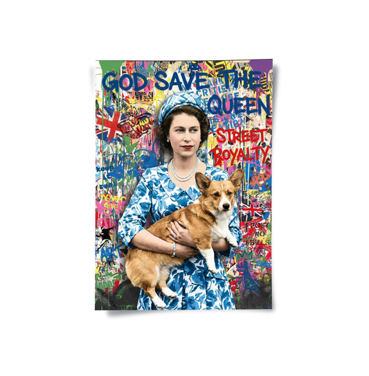 Queen Elizabeth II Graffiti - Poster