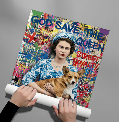 Queen Elizabeth II Graffiti - Poster