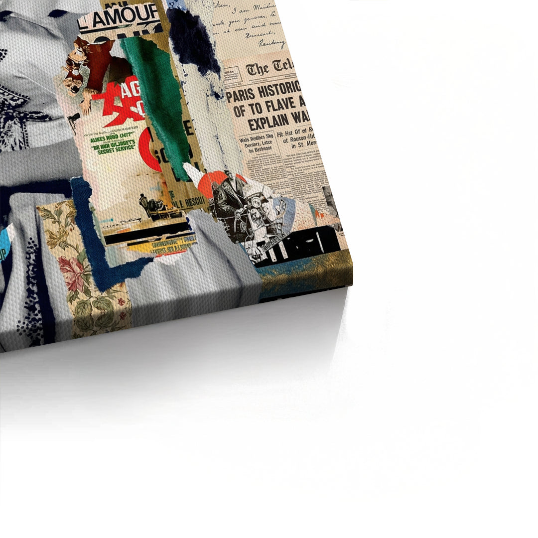 2Queen Elizabeth II Mixed Media Collage - Canvas