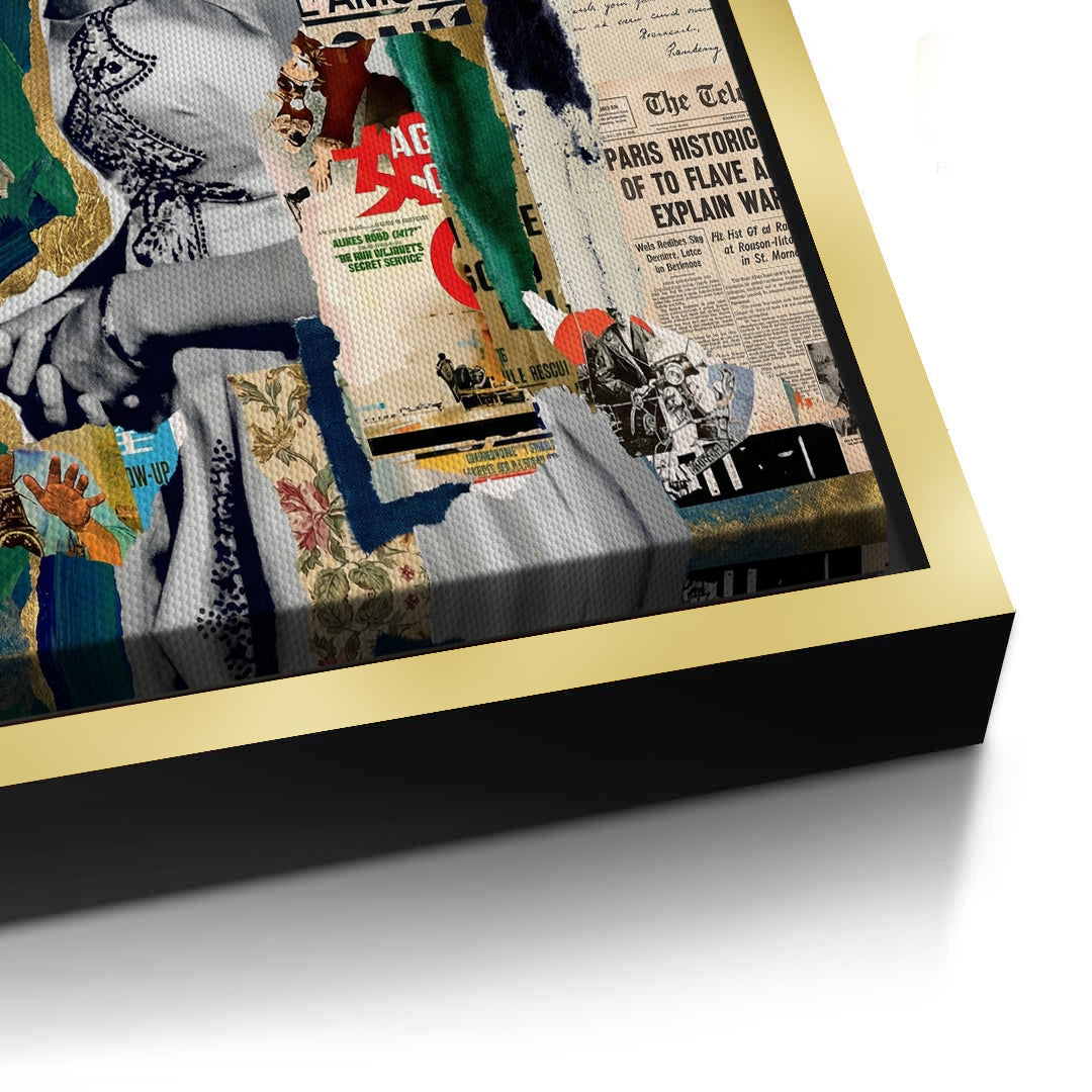 2Queen Elizabeth II Mixed Media Collage - Canvas