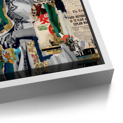 Queen Elizabeth II Mixed Media Collage - Canvas