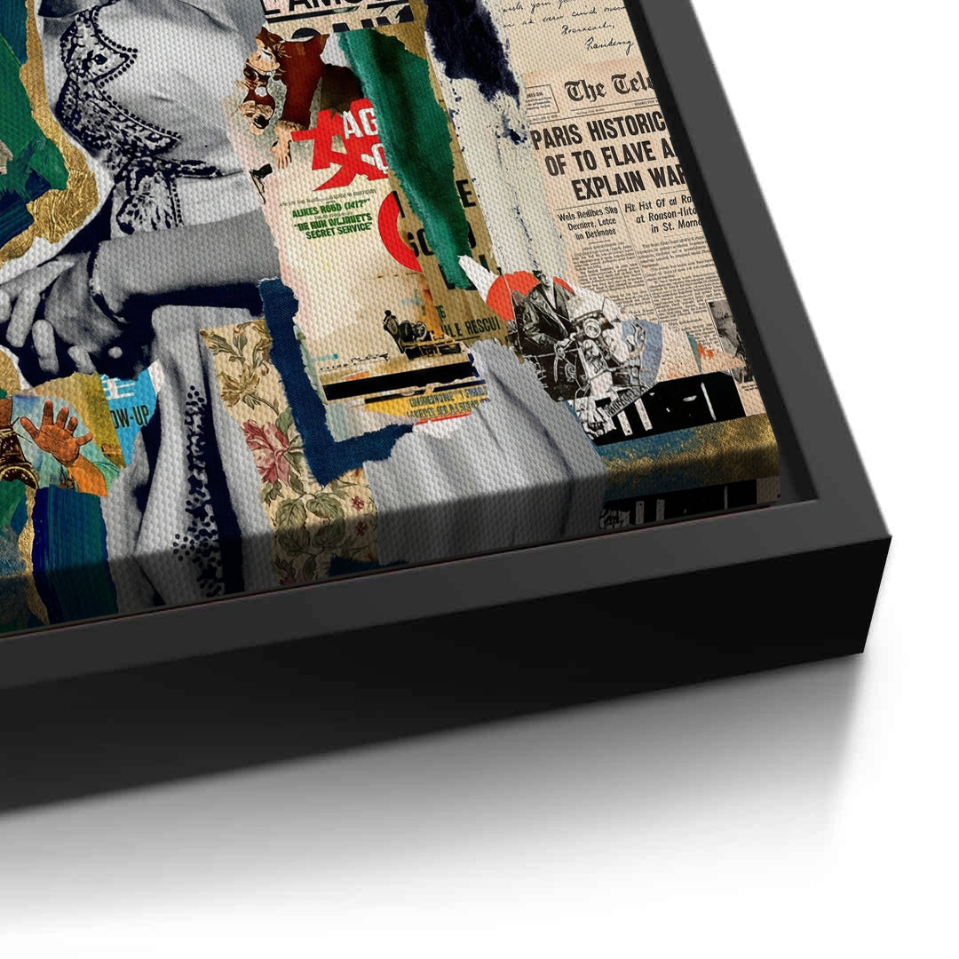 2Queen Elizabeth II Mixed Media Collage - Canvas