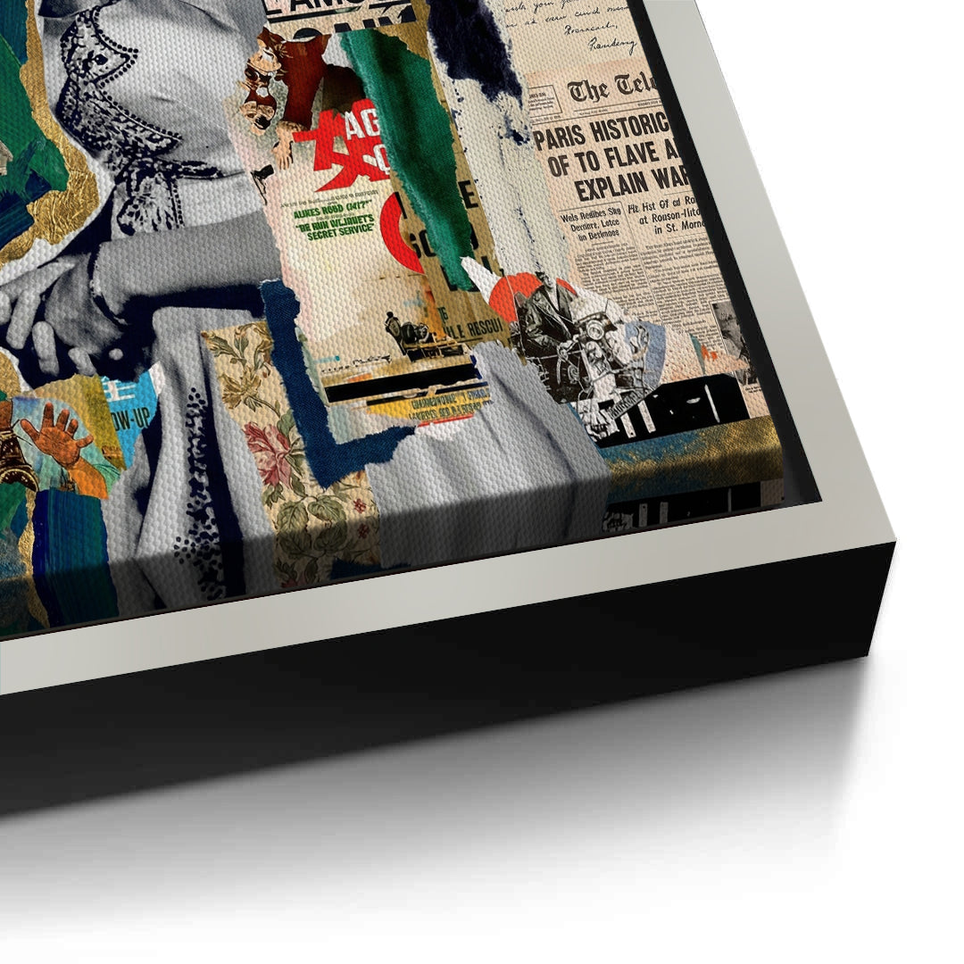 2Queen Elizabeth II Mixed Media Collage - Canvas