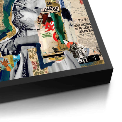 Queen Elizabeth II Mixed Media Collage - Fine Art