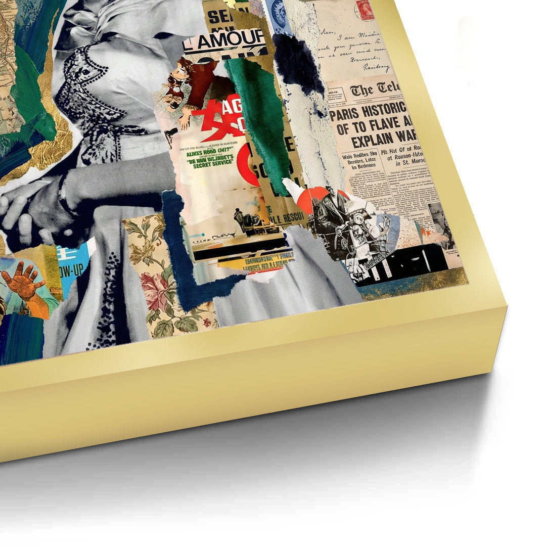 2Queen Elizabeth II Mixed Media Collage - Fine Art
