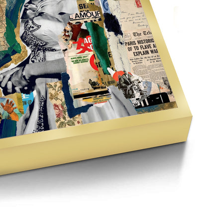 Queen Elizabeth II Mixed Media Collage - Fine Art