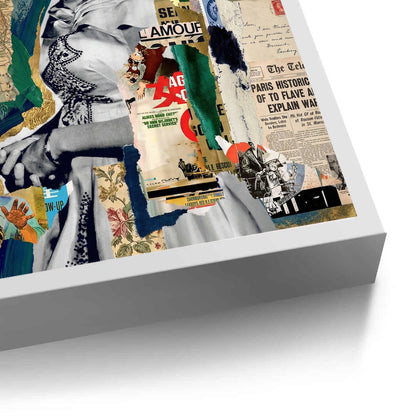 Queen Elizabeth II Mixed Media Collage - Fine Art