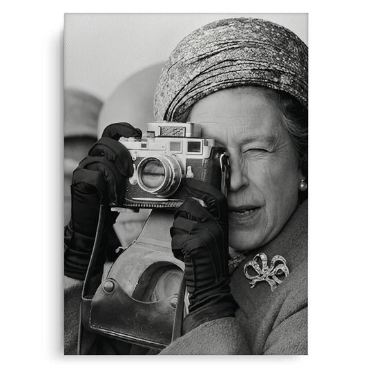 Queen Elizabeth II with Leica Camera - Canvas
