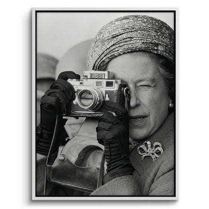 Queen Elizabeth II with Leica Camera - Canvas