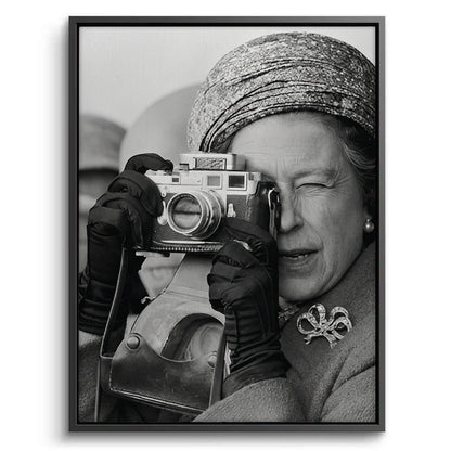 Queen Elizabeth II with Leica Camera - Canvas