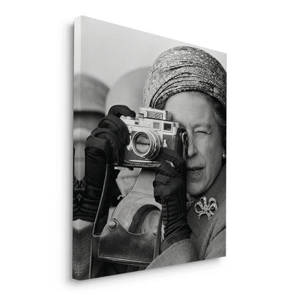 Queen Elizabeth II with Leica Camera - Canvas