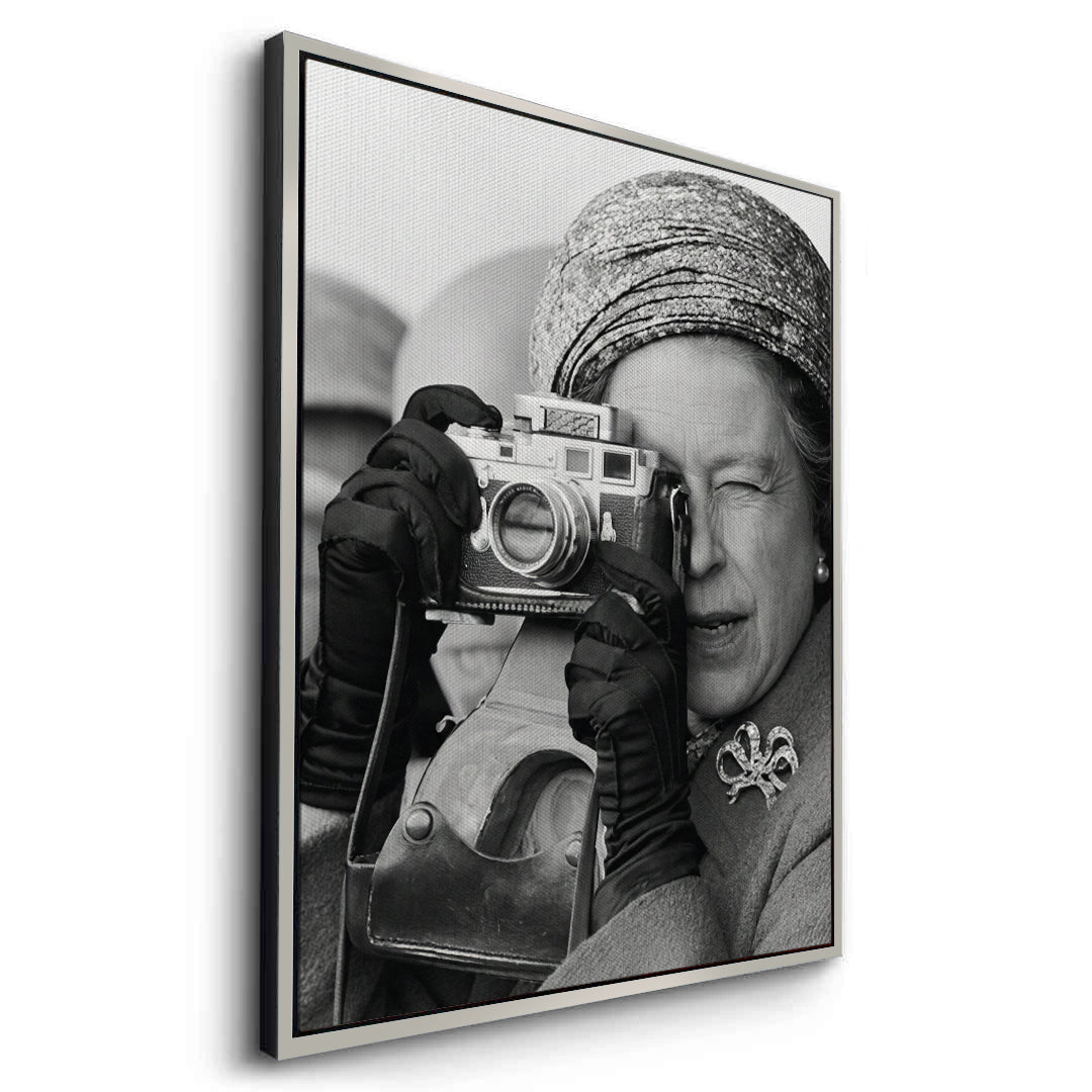 2Queen Elizabeth II with Leica Camera - Canvas