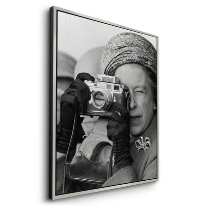 Queen Elizabeth II with Leica Camera - Canvas