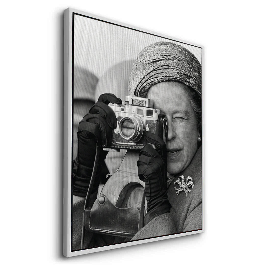 2Queen Elizabeth II with Leica Camera - Canvas