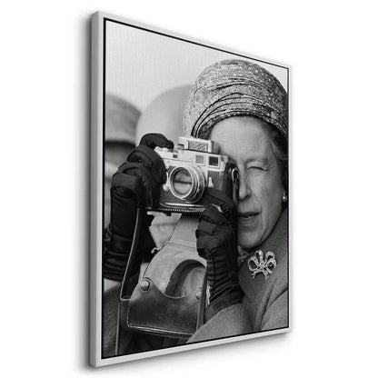 Queen Elizabeth II with Leica Camera - Canvas