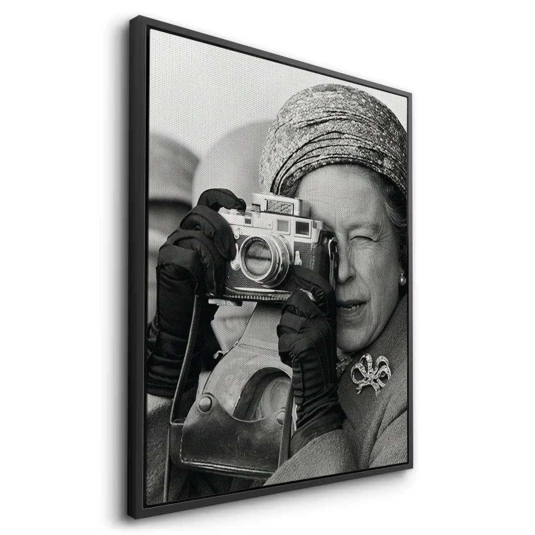 2Queen Elizabeth II with Leica Camera - Canvas