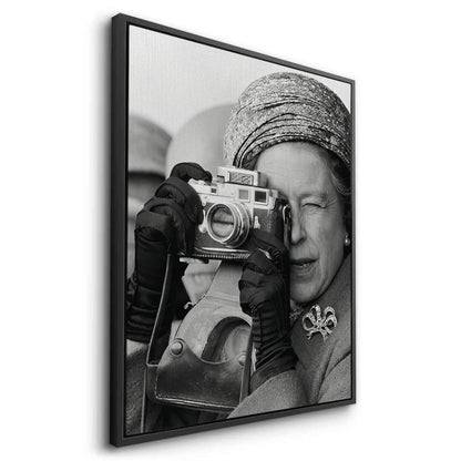 Queen Elizabeth II with Leica Camera - Canvas