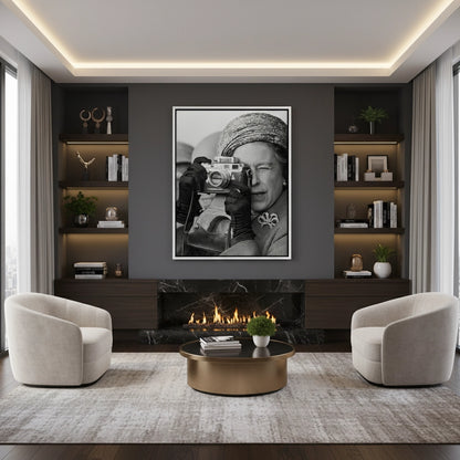 Queen Elizabeth II with Leica Camera - Canvas