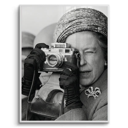 Queen Elizabeth II with Leica Camera - Fine Art