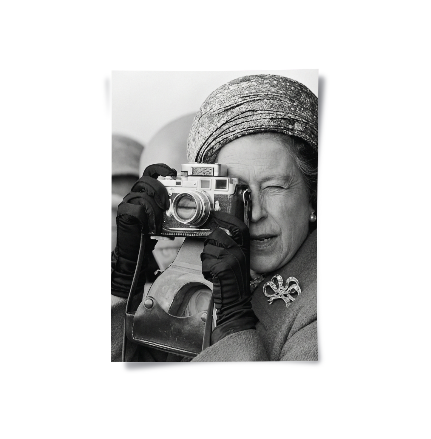 2Queen Elizabeth II with Leica Camera - Poster