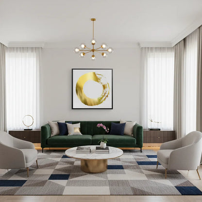 Abstract Metallic Circle - Canvas