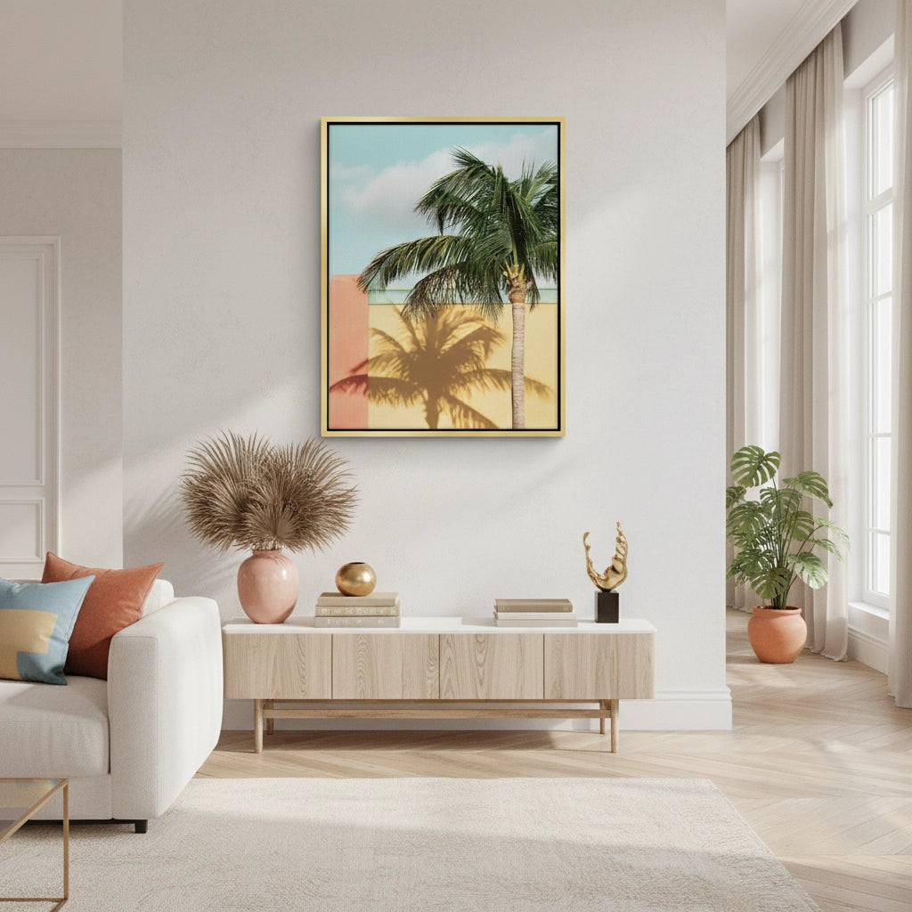 2Retro Palm Tree - Canvas