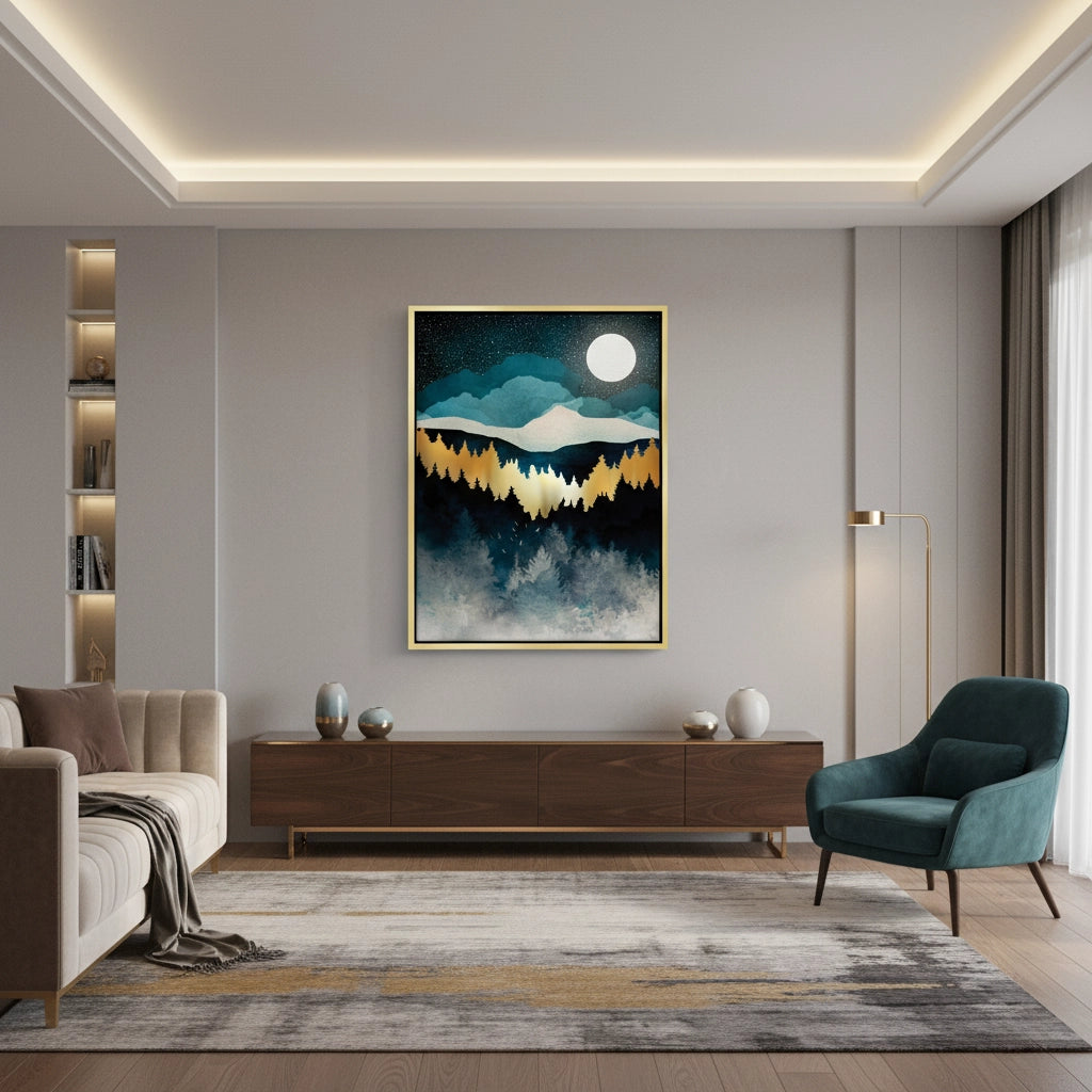 2Gold Starry Mountain- Canvas