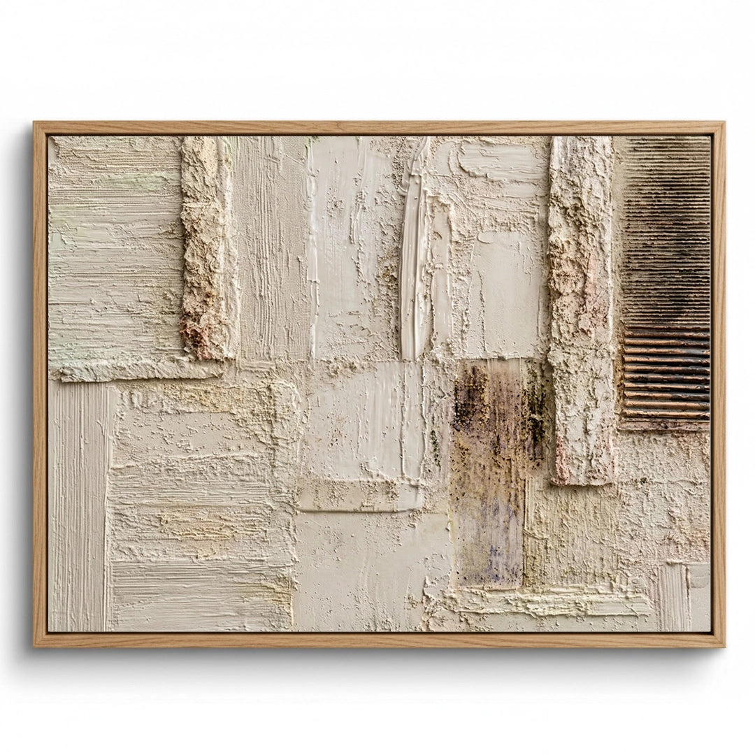 2Raw Plaster No. 1 wall art featuring textured plaster finish and minimalist neutral tones, perfect for modern UAE home decor
