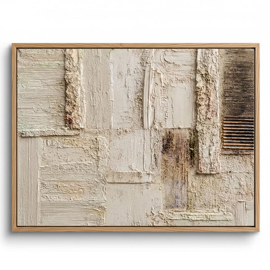 Raw Plaster No. 1 wall art featuring textured plaster finish and minimalist neutral tones, perfect for modern UAE home decor