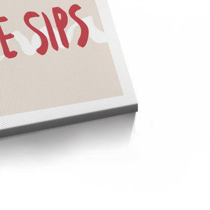 Red Lips and Wine Sips - Canvas