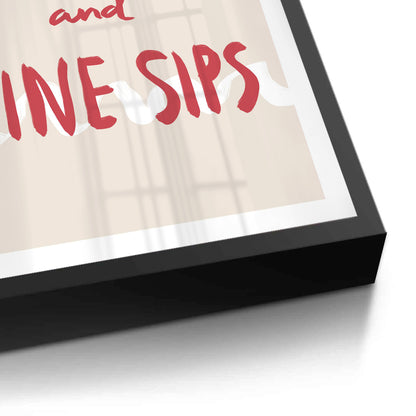Red Lips and Wine Sips - Fine Art