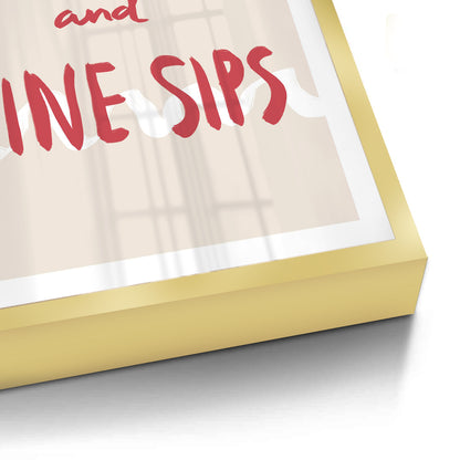 Red Lips and Wine Sips - Fine Art