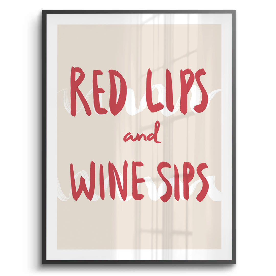 2Red Lips and Wine Sips - Fine Art