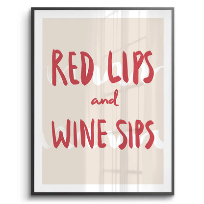 Red Lips and Wine Sips - Fine Art