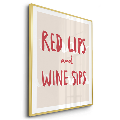 Red Lips and Wine Sips - Fine Art