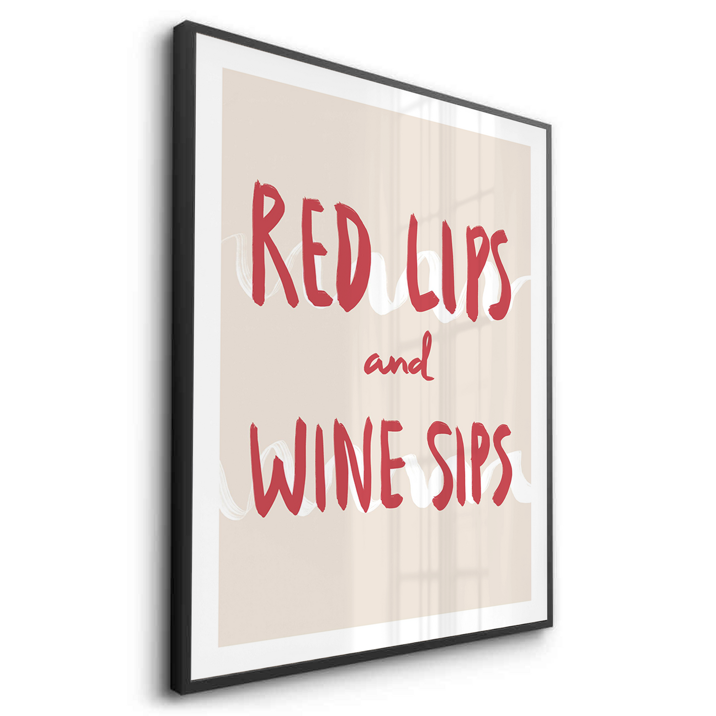 2Red Lips and Wine Sips - Fine Art