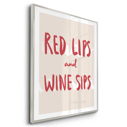 Red Lips and Wine Sips - Fine Art