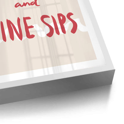 Red Lips and Wine Sips - Fine Art